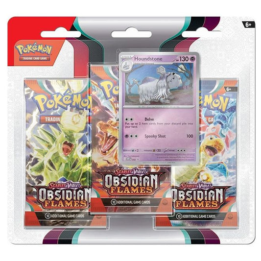 Pokemon - Scarlet & Violet - Obsidian Flames - 3 Pack Blister - Houndstone